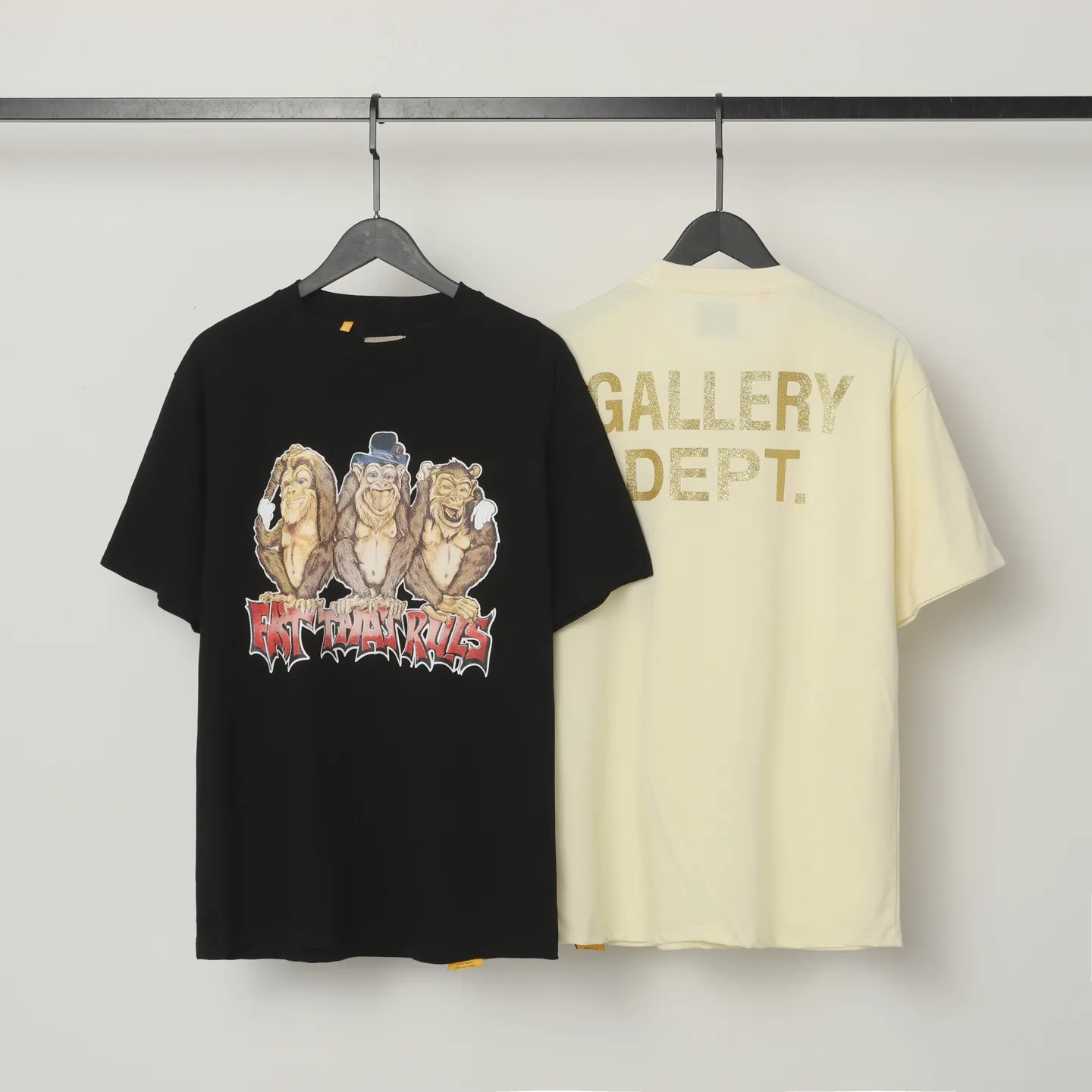 GALLERY.DEPT Summer new short-sleeved model number: D3317P110 Color: black apricot Size: S M L XL